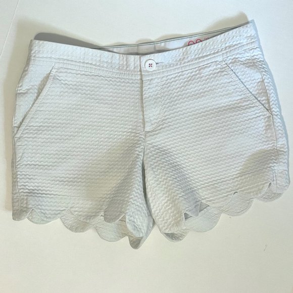 Lilly Pulitzer Resort White Buttercup 5" Inseam Shorts Textured Cotton 00 = XXS - Picture 9 of 12